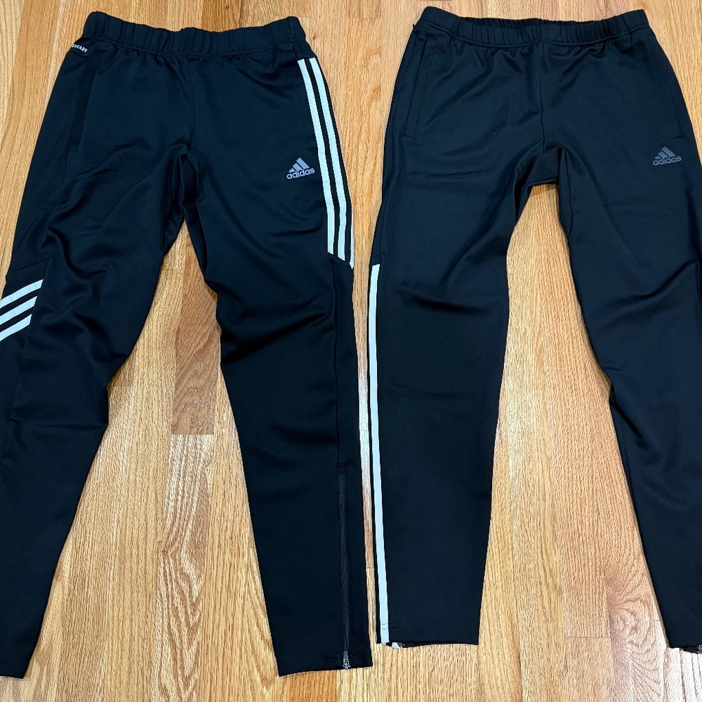 Adidas Men’s Black Run It Astro 3 Stripes Slim Running Pants Joggers Black Small